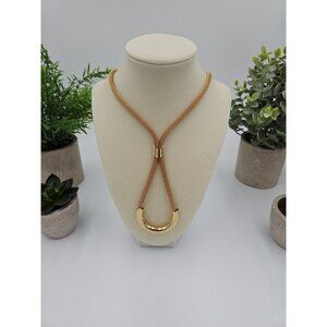 Snake Chain Statement Necklace Goldtone 25" Hook‎ Closure